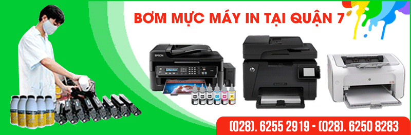 Bơm mực máy in tại quận 7