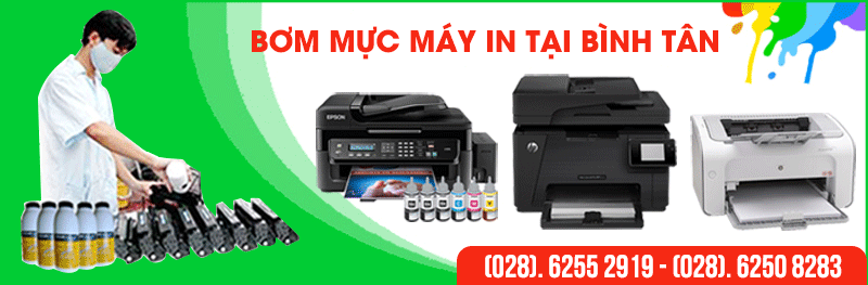 Bơm mực máy in tại quận Bình Tân