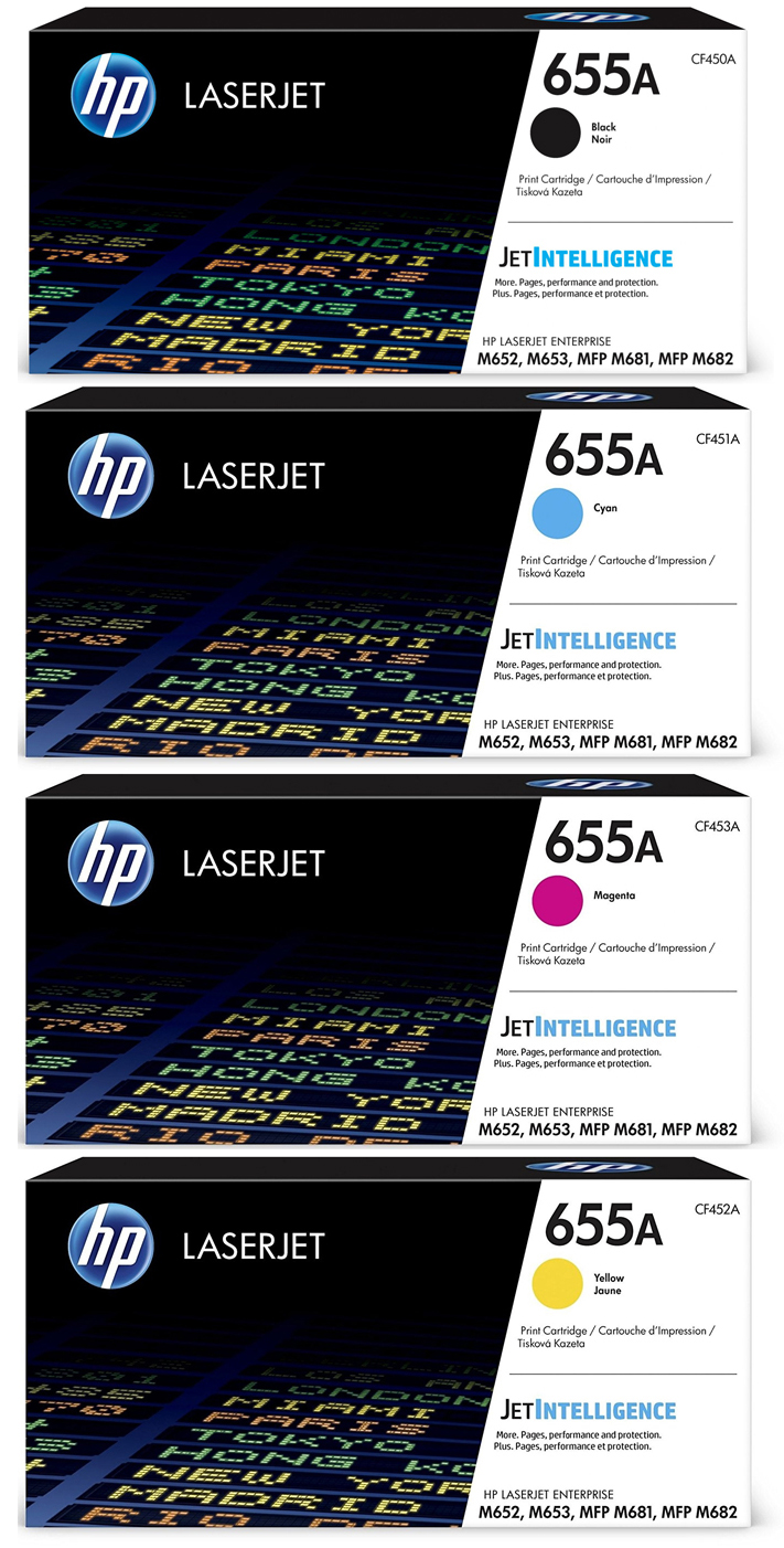 Hộp mực HP 655A sử dụng cho máy in HP Color LaserJet Enterprise MFP M681dh