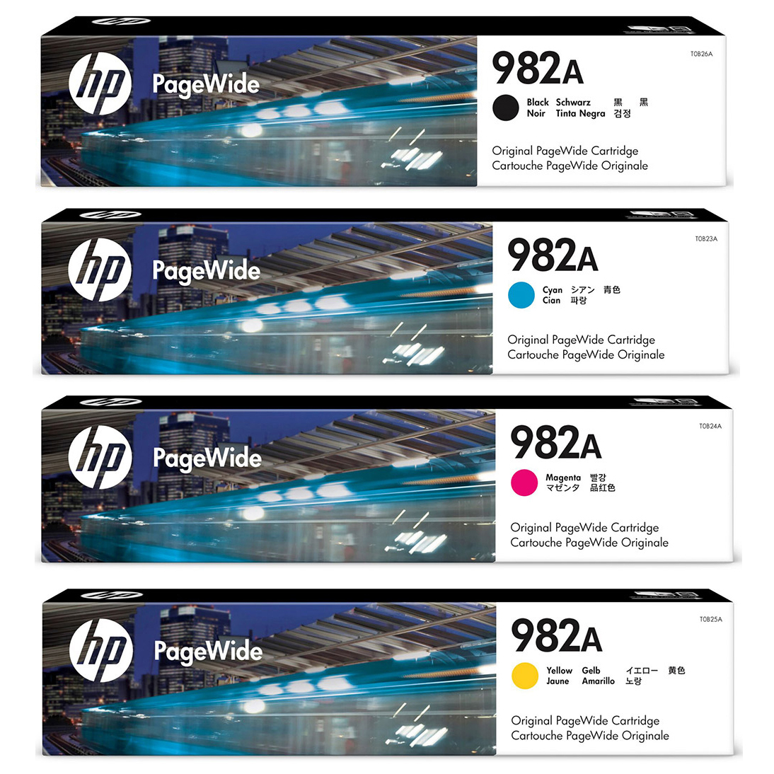 ộp mực sử dụng cho máy in HP PageWide Enterprise Color 765dn : (HP 982A Black /  HP 982A Cyan / HP 982A Magenta /  HP 982A Yellow)