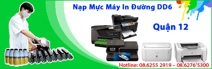 Dịch vụ nạp mực máy in đường DD6 Phường Tân Hưng Thuận quận 12