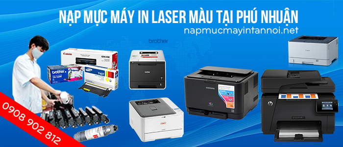 Nạp mực máy in laser màu tại quận Phú Nhuận giá rẻ