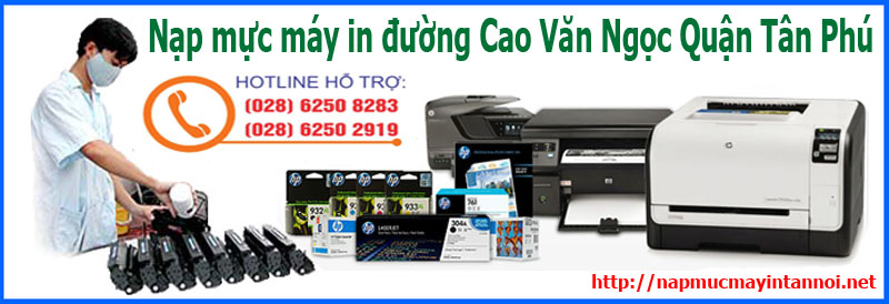 Dịch vụ nạp mực máy in đường Cao Văn Ngọc quận Tân Phú