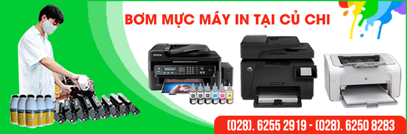 Dịch vụ bơm mực máy in tại huyện Củ Chi